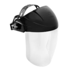 A "Clear Face Shield" is a type of personal protective equipment (PPE) designed to provide full-face coverage and protect the wearer's face, including the eyes, nose, and mouth, from potential hazards. The face shield is made from transparent materials, typically clear polycarbonate or other impact-resistant materials, to allow for unobstructed vision while offering protection against various hazards.