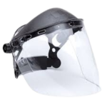 A "Clear Face Shield" is a transparent protective visor designed to cover the face, including the eyes, nose, and mouth, to provide a barrier against potential hazards and infectious particles. It is commonly used as personal protective equipment (PPE) in various industries, medical settings, and public-facing roles.