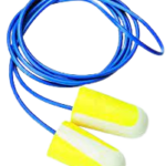 A corded foam ear plug is a type of hearing protection device made from soft, compressible foam material similar to uncorded foam ear plugs. The main difference is that corded foam ear plugs have an attached cord or string, which connects the two ear plugs together. The cord serves multiple purposes and adds convenience for certain applications.