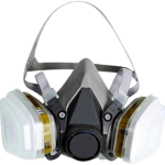 Full and half-face respirators are types of respiratory protective equipment designed to cover different portions of the face and provide varying levels of protection against airborne hazards. These respirators can be equipped with cartridges and pre-filters to enhance their filtering capabilities based on the specific workplace hazards. Full-Face Respirators: